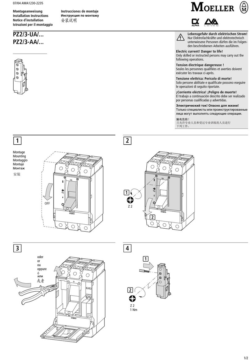 Moeller PZ2-UA Series installation instructions