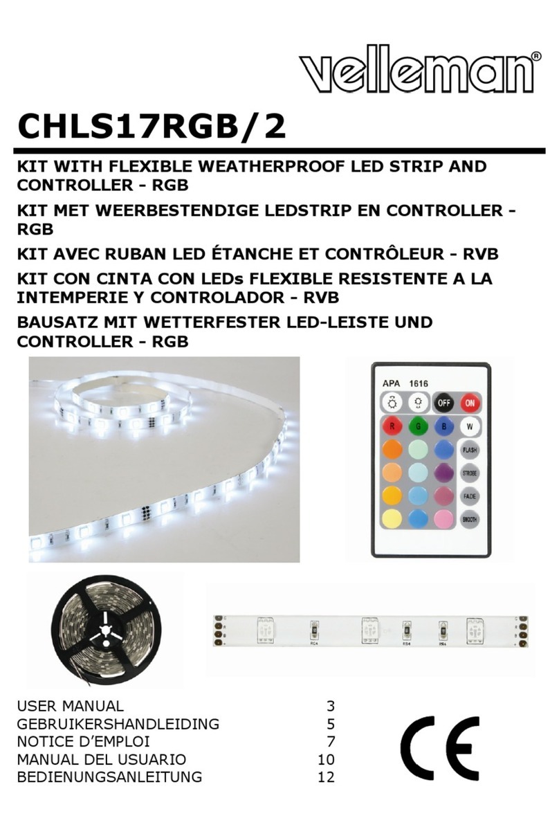 Velleman CHLS17RGB/2 User manual Velleman CHLS17RGB/2 User manual