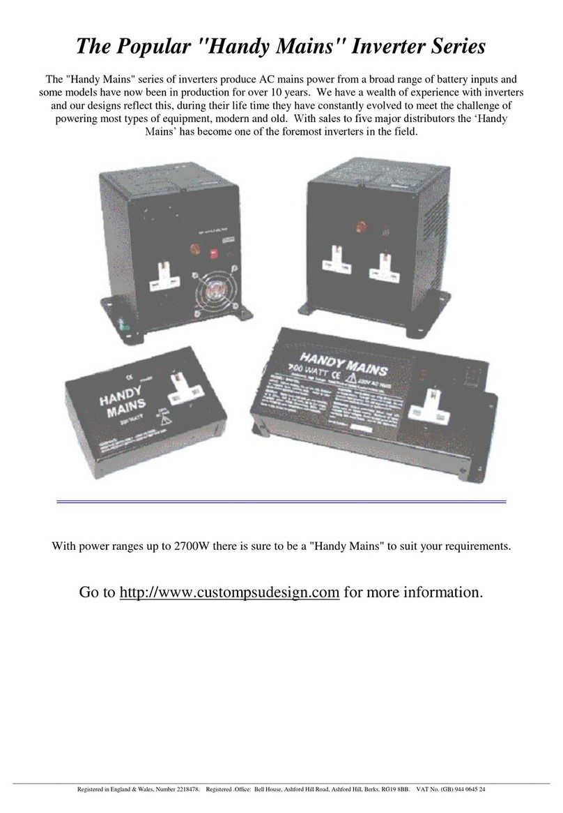 CUSTOM POWER DESIGN Handy Mains Series quick start guide