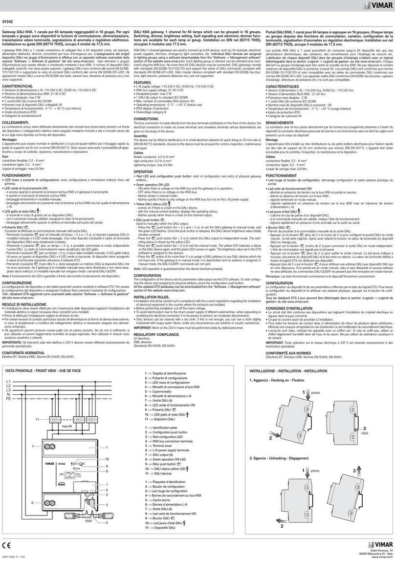 Vimar 01542 manual