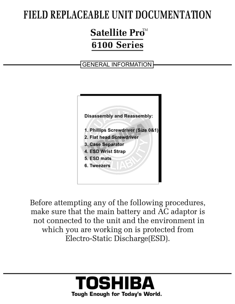 Toshiba Satellite Pro 6100 Series quick start guide