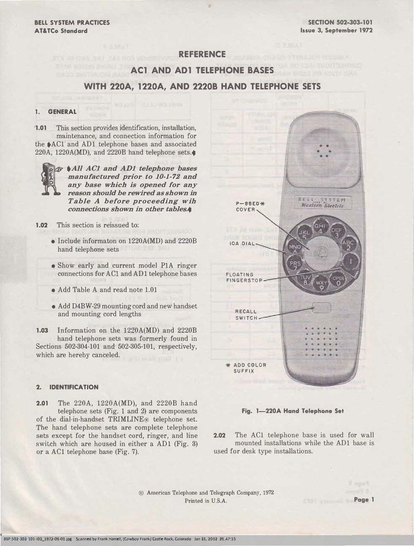 Bell System Practices AC1 Service manual