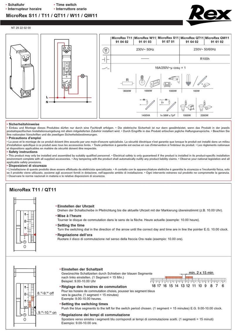 REX MicroRex S11 quick start guide