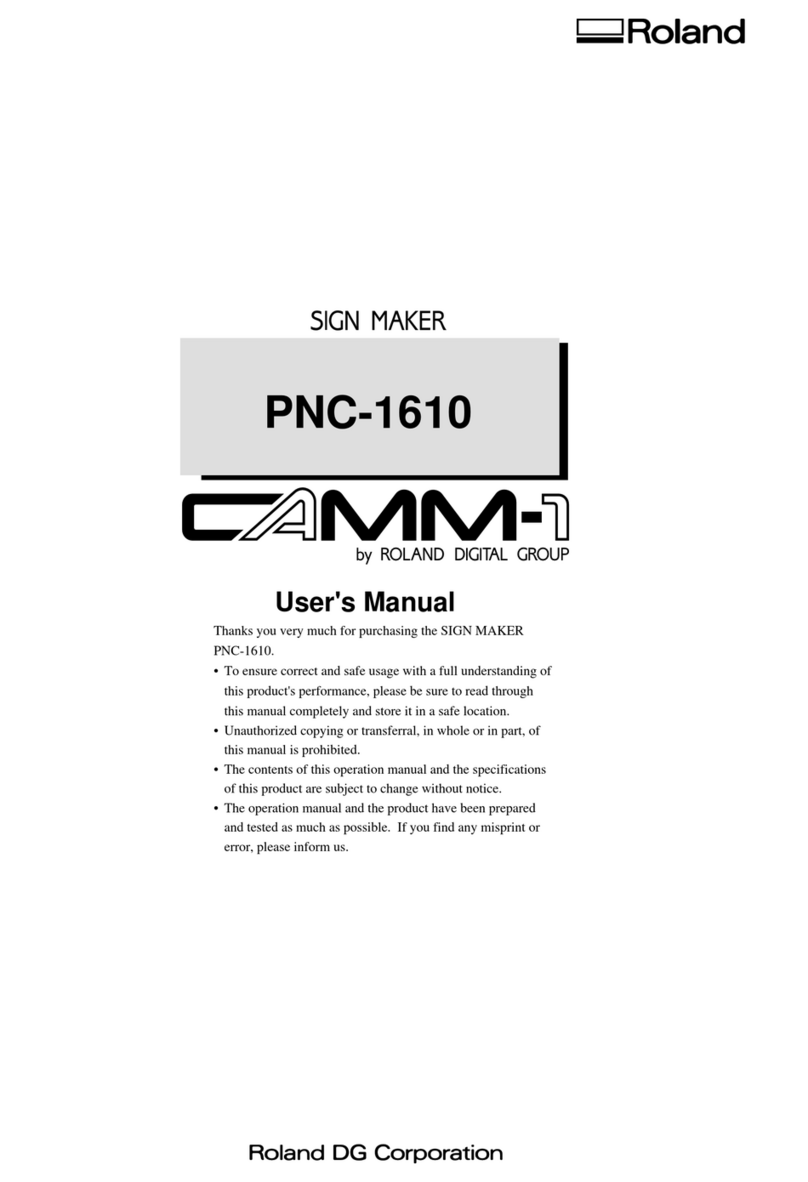 Roland CAMM-1 PNC-1610 User manual
