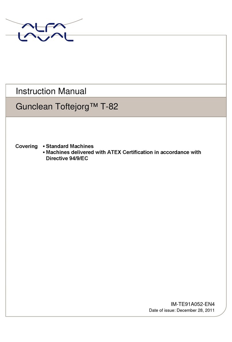 Alfalaval Gunclean Toftejorg T-82 instruction manual
