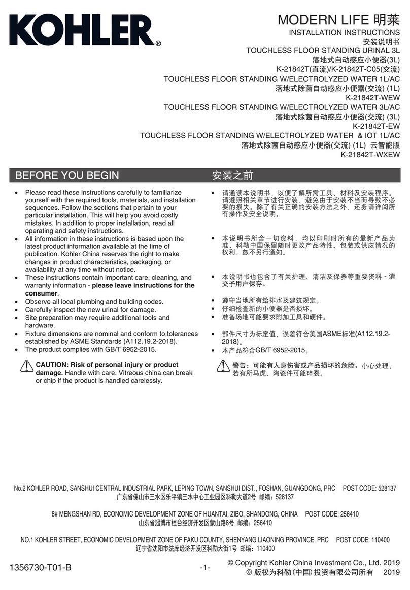 Kohler MODERN LIFE K-21842T User manual