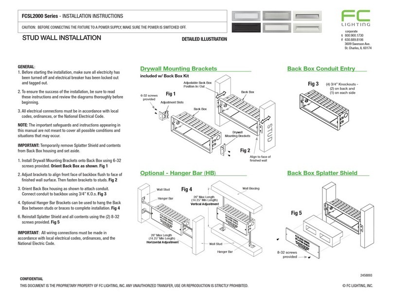 FC LIGHTING FCSL2000 Series installation instructions