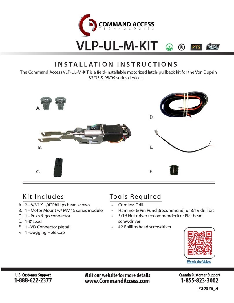Command access VLP-UL-M-KIT installation instructions