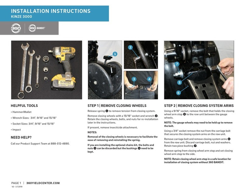 360 YIELD CENTER BANDIT KINZE 3000 installation instructions 360 YIELD CENTER BANDIT KINZE 3000 installation instructions