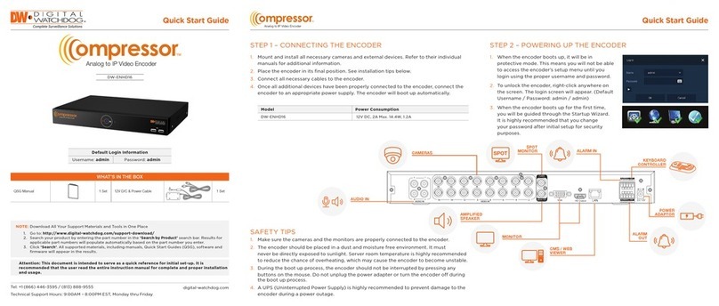 Digital Watchdog Compressor DW-ENHD16 User manual Digital Watchdog Compressor DW-ENHD16 User manual