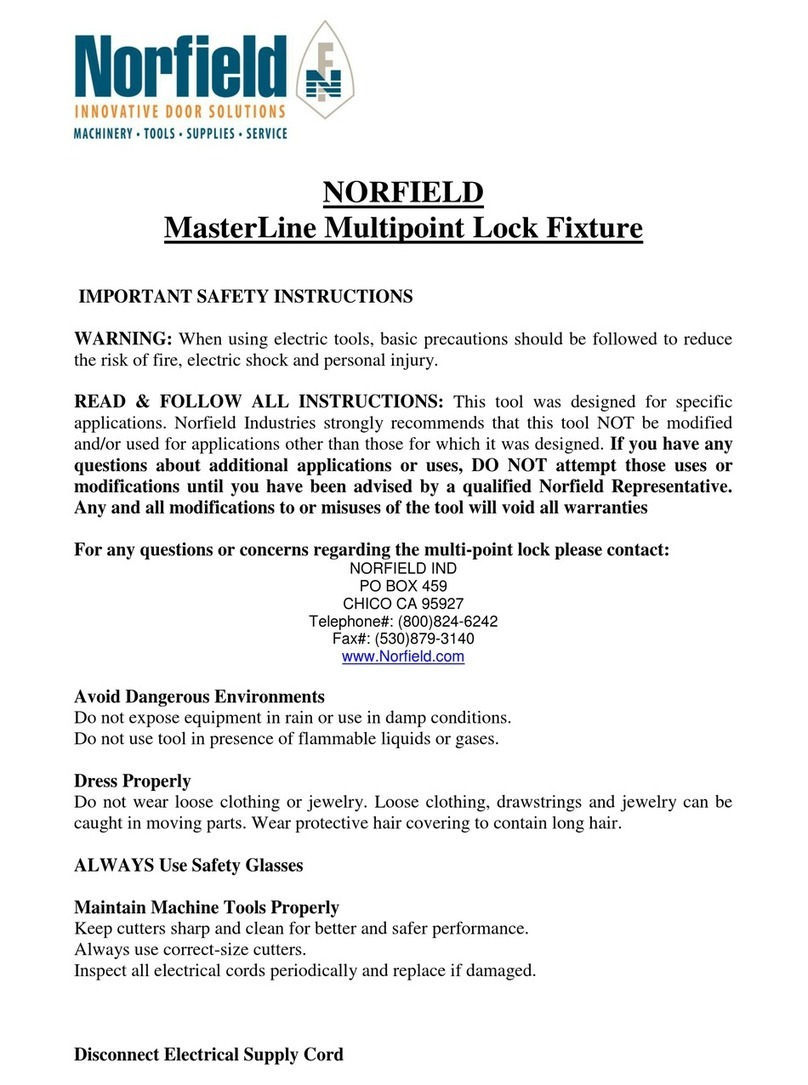 Norfield MasterLine Multipoint Lock Fixture manual