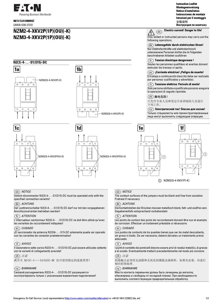 Eaton NZM3-4-XKV2P Series Manual