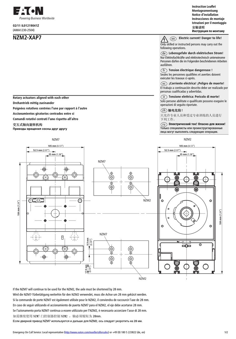 Eaton NZM2-XAP7 Instruction leaflet