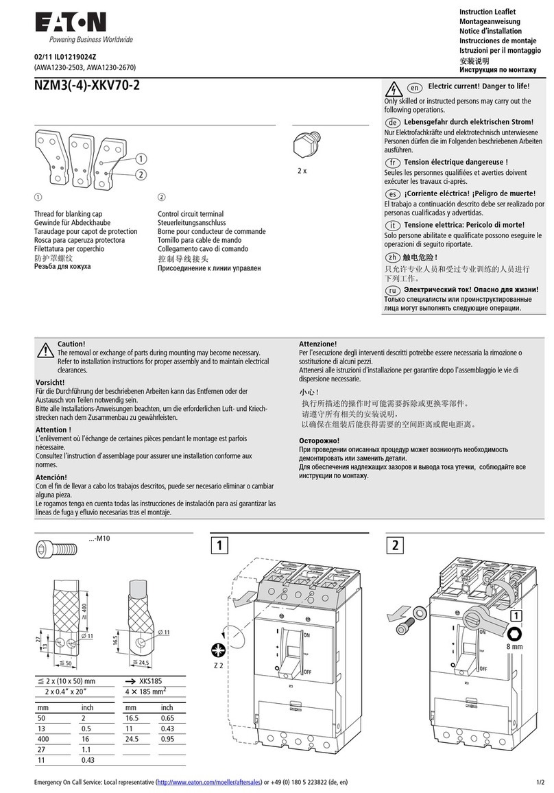 Eaton NZM3-4-XKV70-2 Instruction leaflet