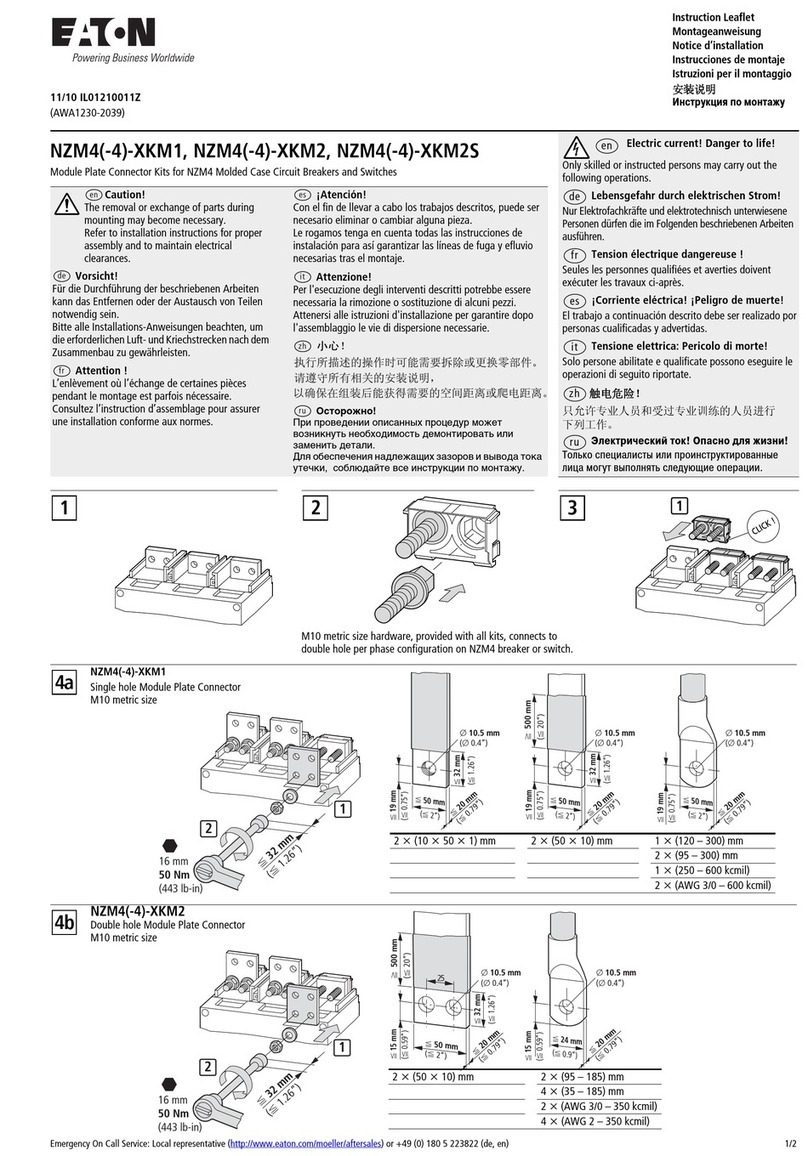 Eaton NZM4-4-XKM1 Instruction leaflet