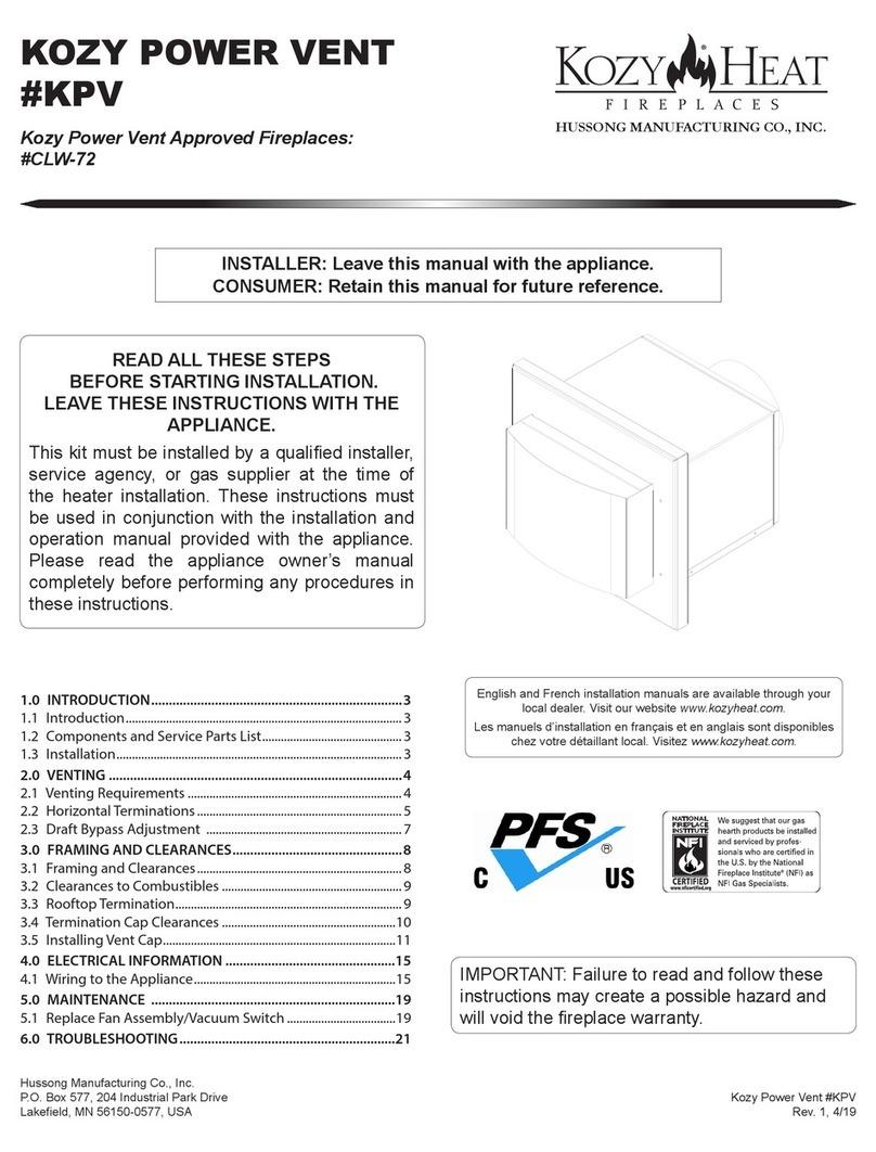 kozy heat KPV manual