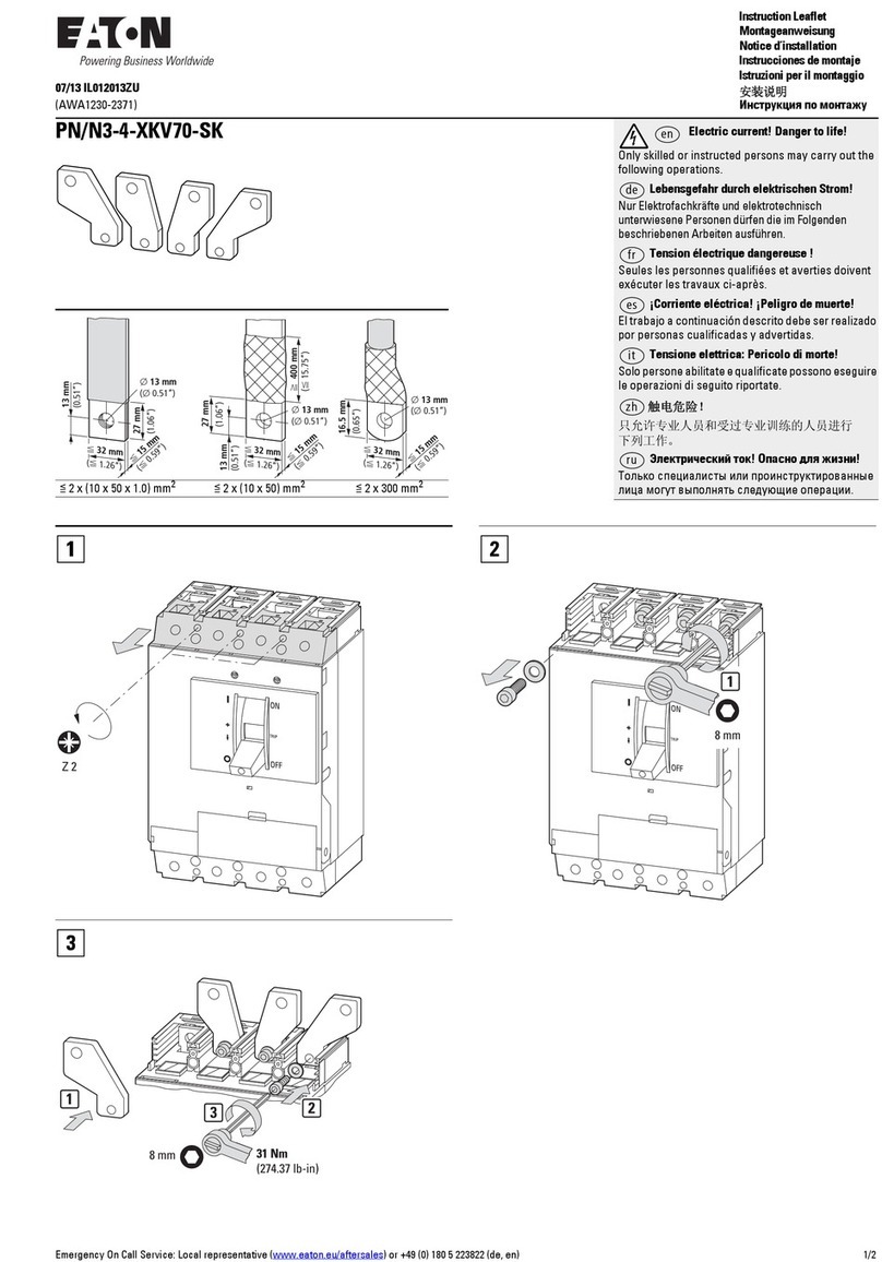 Eaton PN/N3-4-XKV70-SK Instruction leaflet