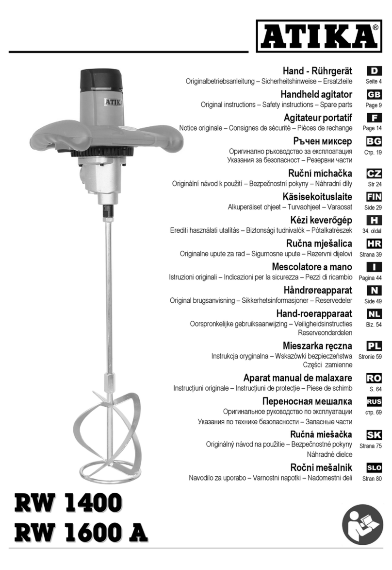 ATIKA RW 1600 A Original instructions, safety instructions, spare parts