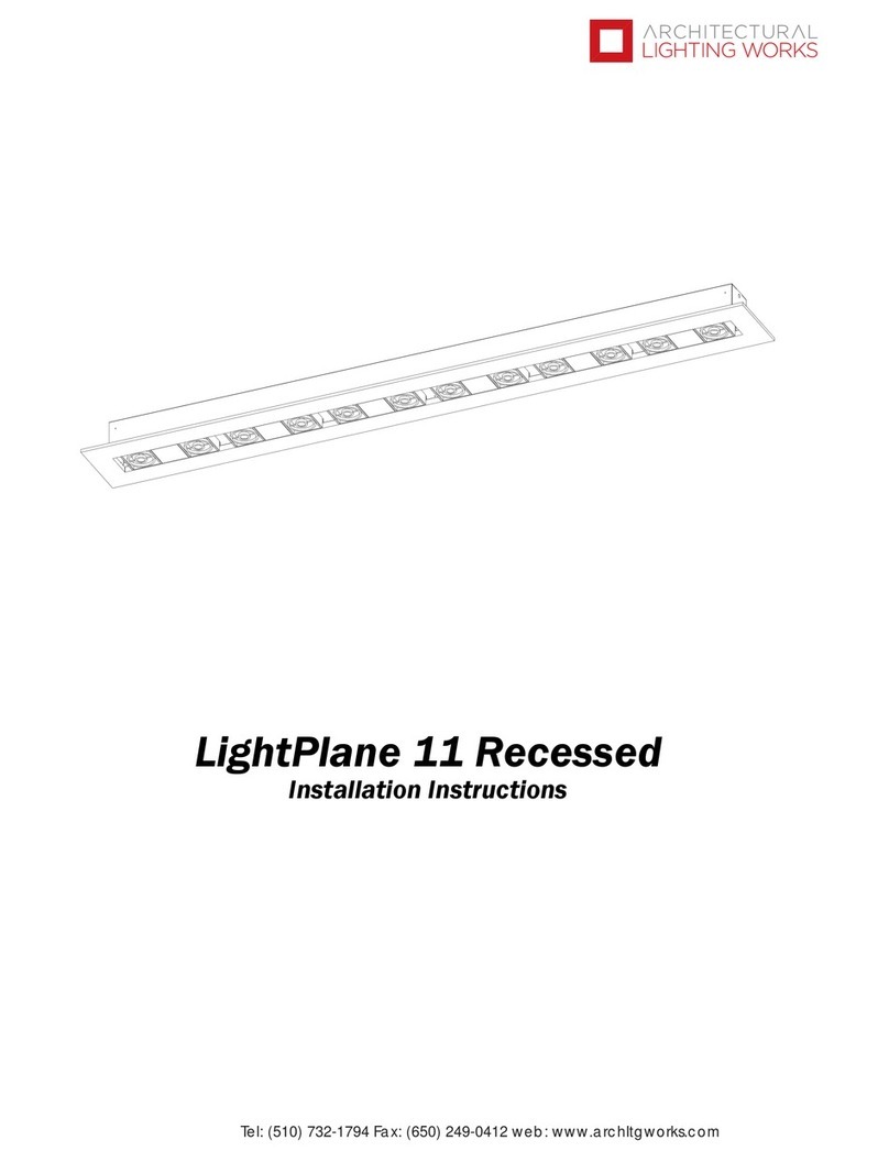 Architectural Lighting Works LightPlane 11 Recessed installation instructions