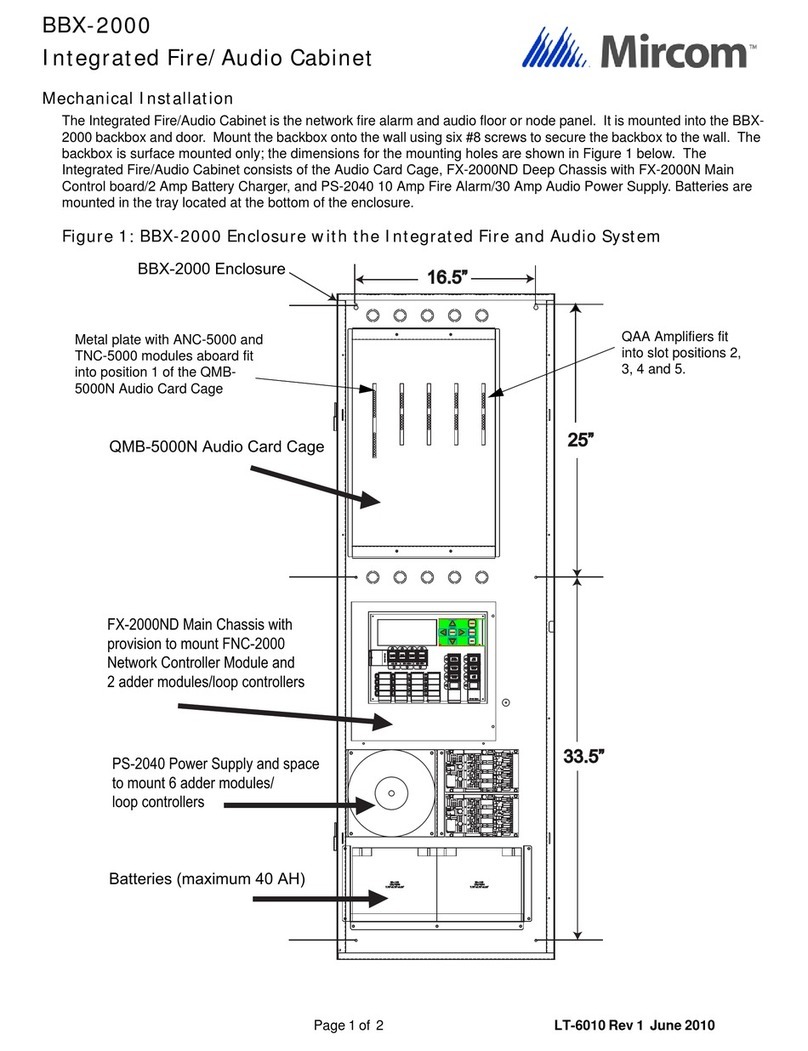 Mircom BBX-2000 Mechanical installation
