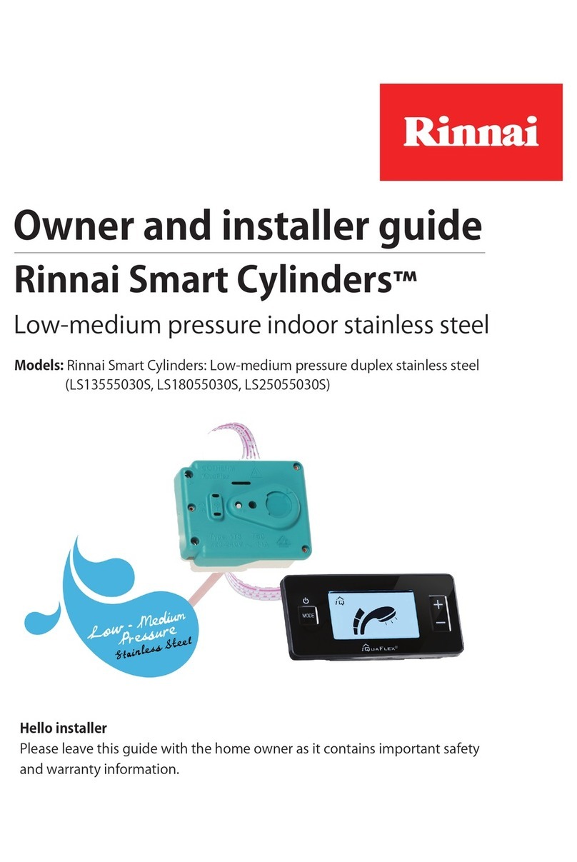 Rinnai Smart Cylinders LS13555030S Owner and installer guide