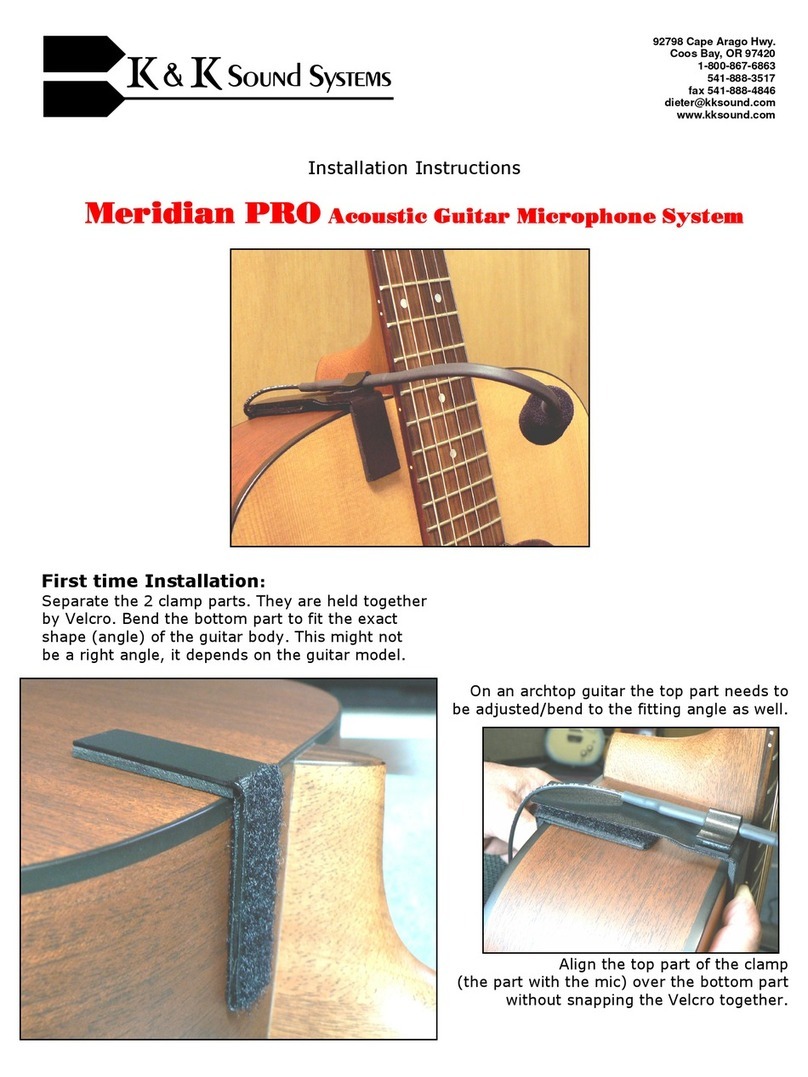 K&K Sound Systems Meridian PRO installation instructions