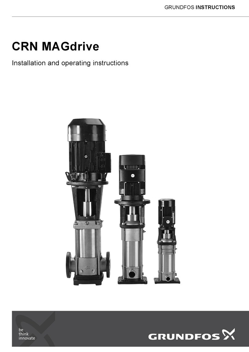 Grundfos CRN MAGdrive Series Installation and operating instructions