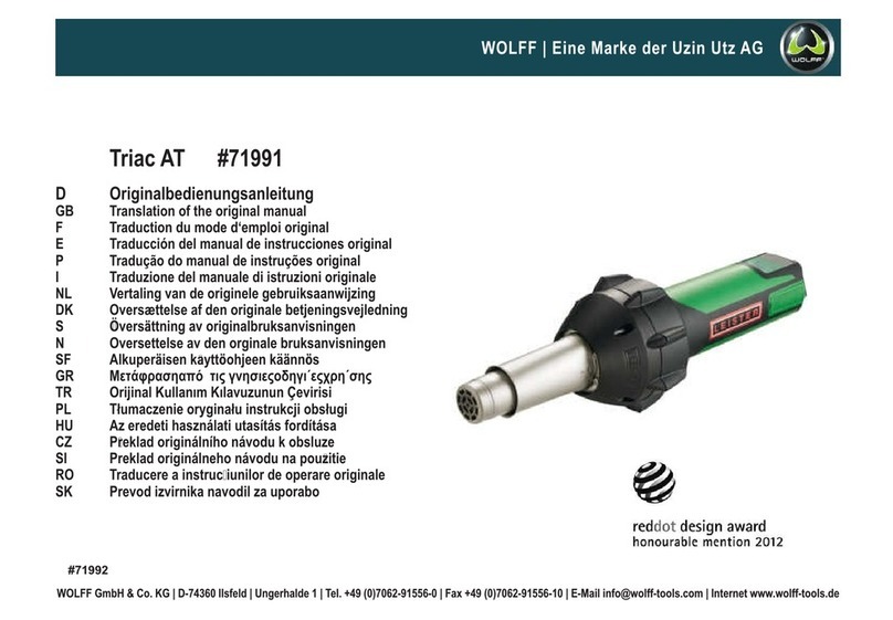 WOLFF Triac AT 71991 Translation of the original manual
