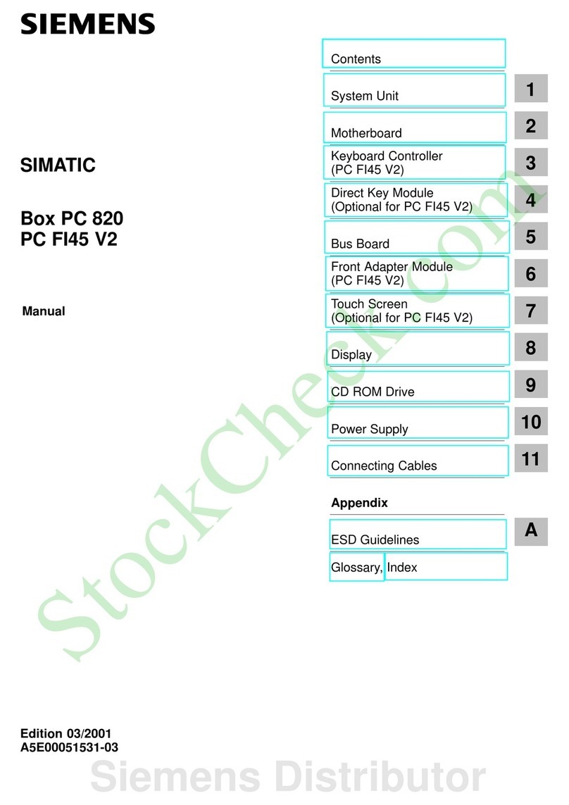 Siemens SIMATIC Box PC 820 manual
