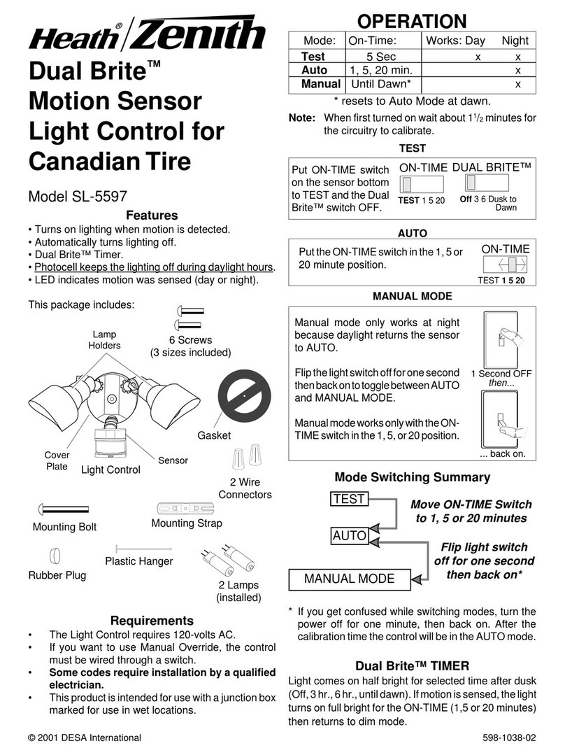 Heath Zenith Dual Brite SL-5597 User manual Heath Zenith Dual Brite SL-5597 User manual