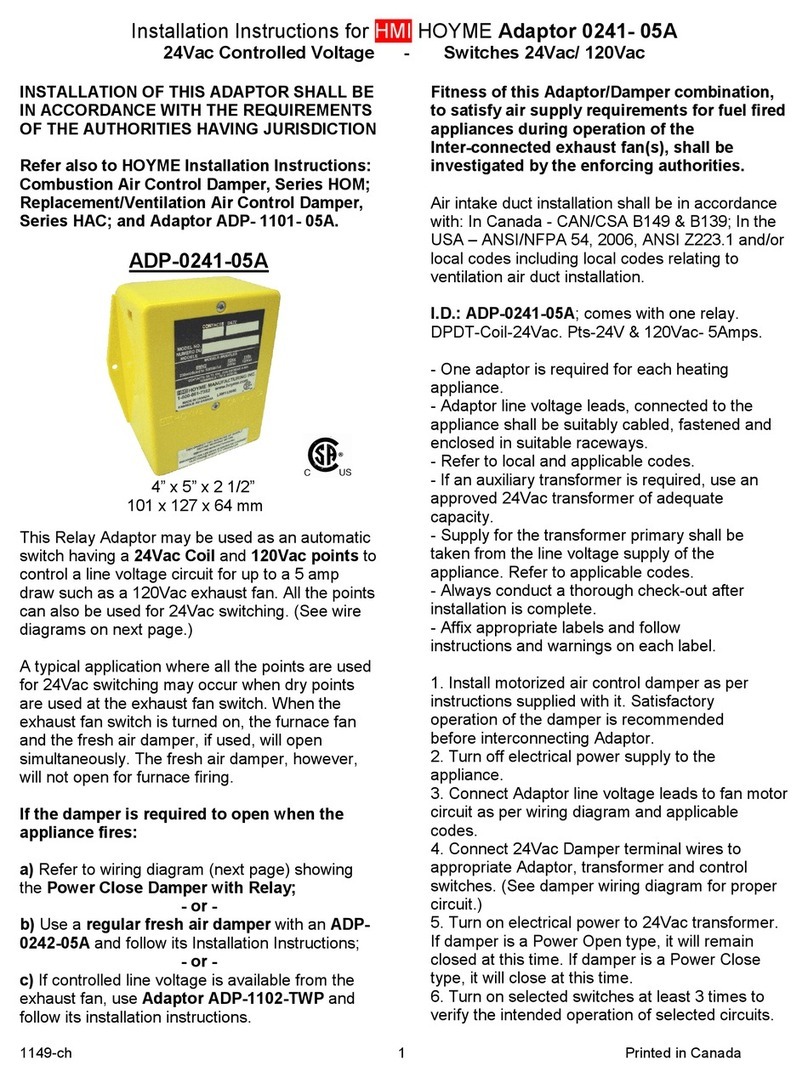 Hoyme ADP-0241-05A installation instructions