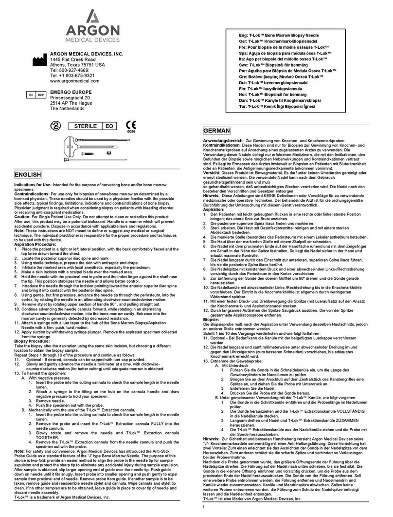 Argon Medical Devices T-Lok manual