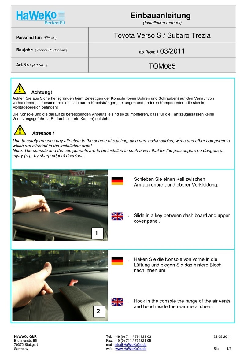 HaWeKo TOM085 installation manual