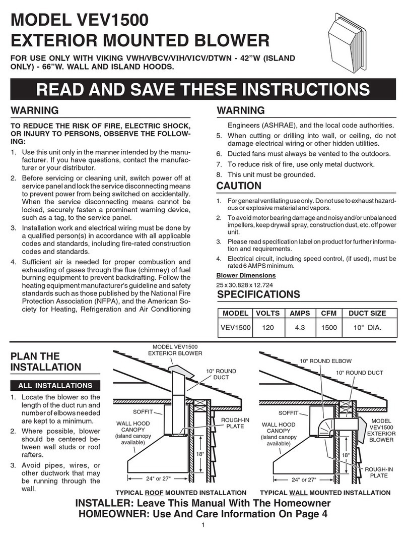 Viking Range VEV1500 instructions