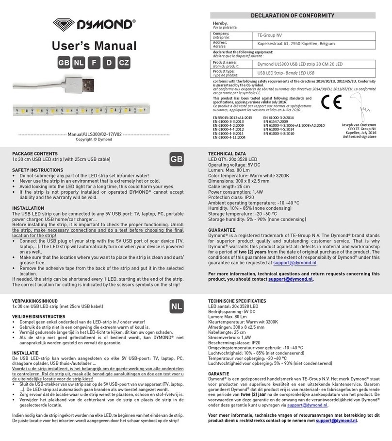 Dymond ULS300 user manual