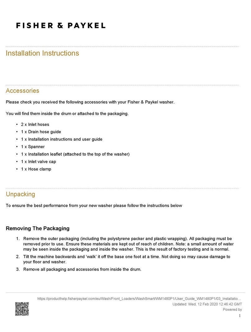 Fisher & Paykel WM1490F User manual Fisher & Paykel WM1490F User manual