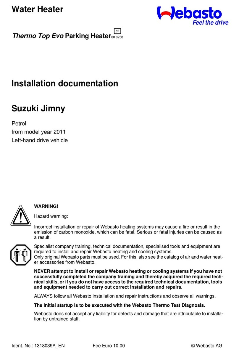 Webasto thermo top evo Operator's manual