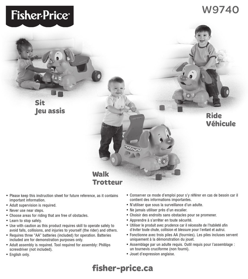 Fisher-Price W9740 instruction sheet