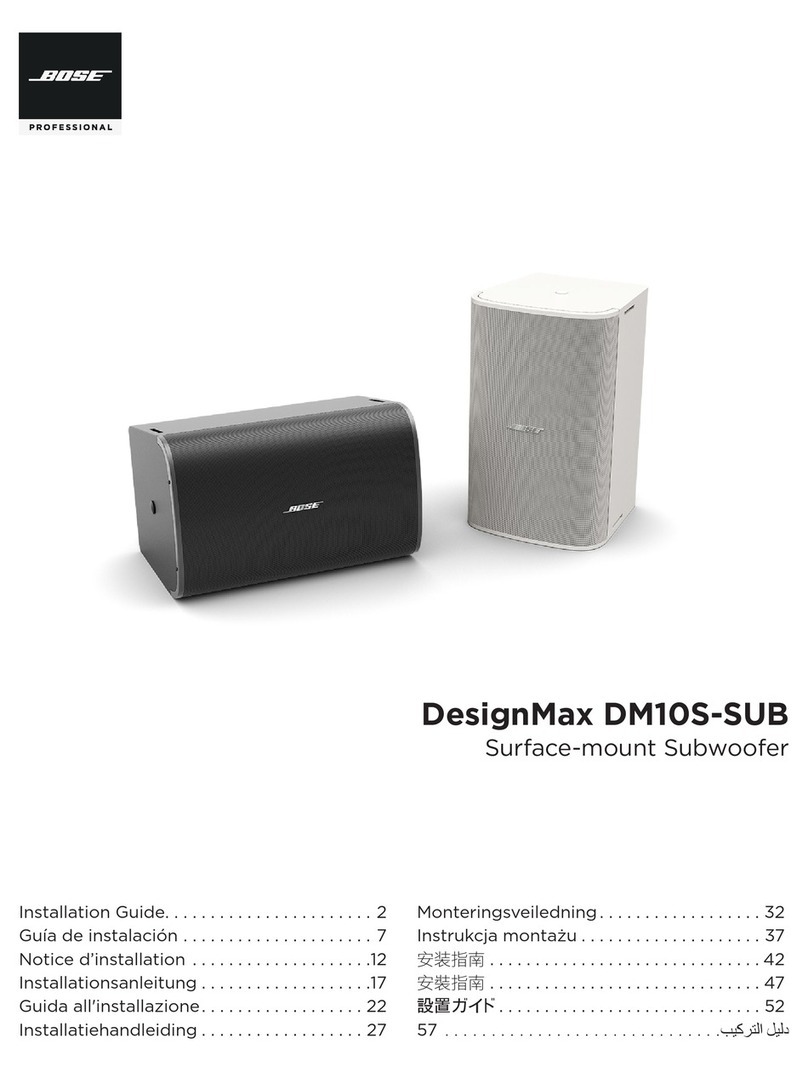Bose DesignMax DM10S-SUB User manual Bose DesignMax DM10S-SUB User manual