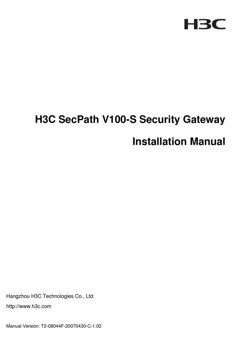 H3C SecPath V100-S installation manual H3C SecPath V100-S installation manual