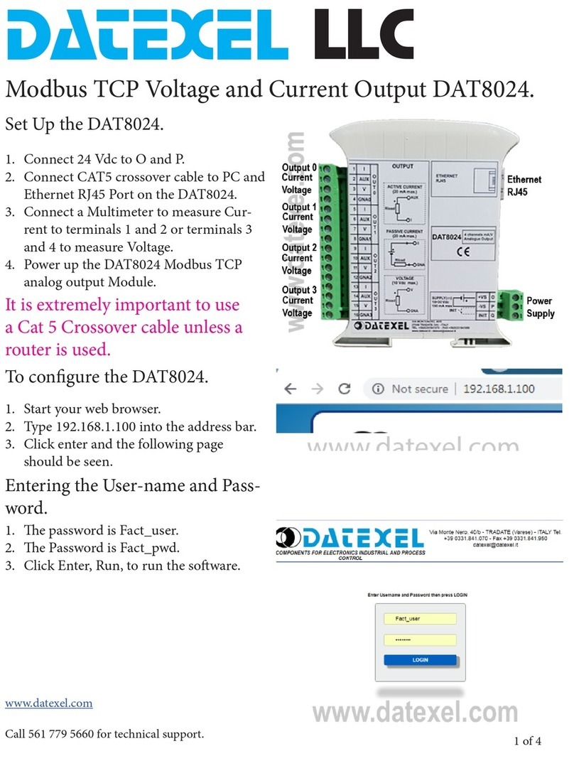 Datexel DAT8024 Setup manual
