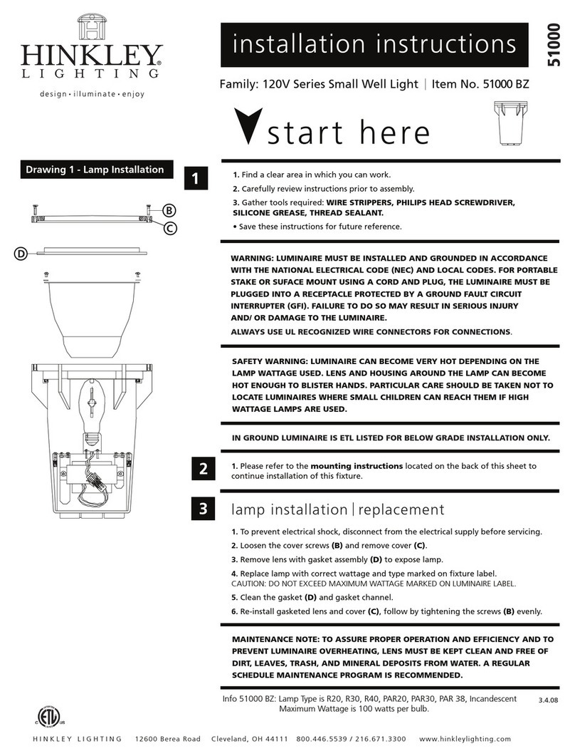 Hinkley 51000 BZ User manual