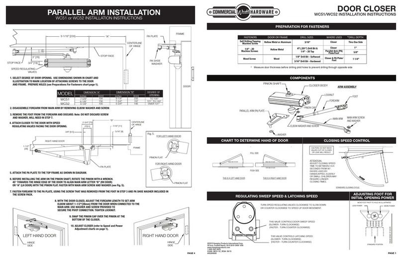 WRIGHT WC51 installation instructions