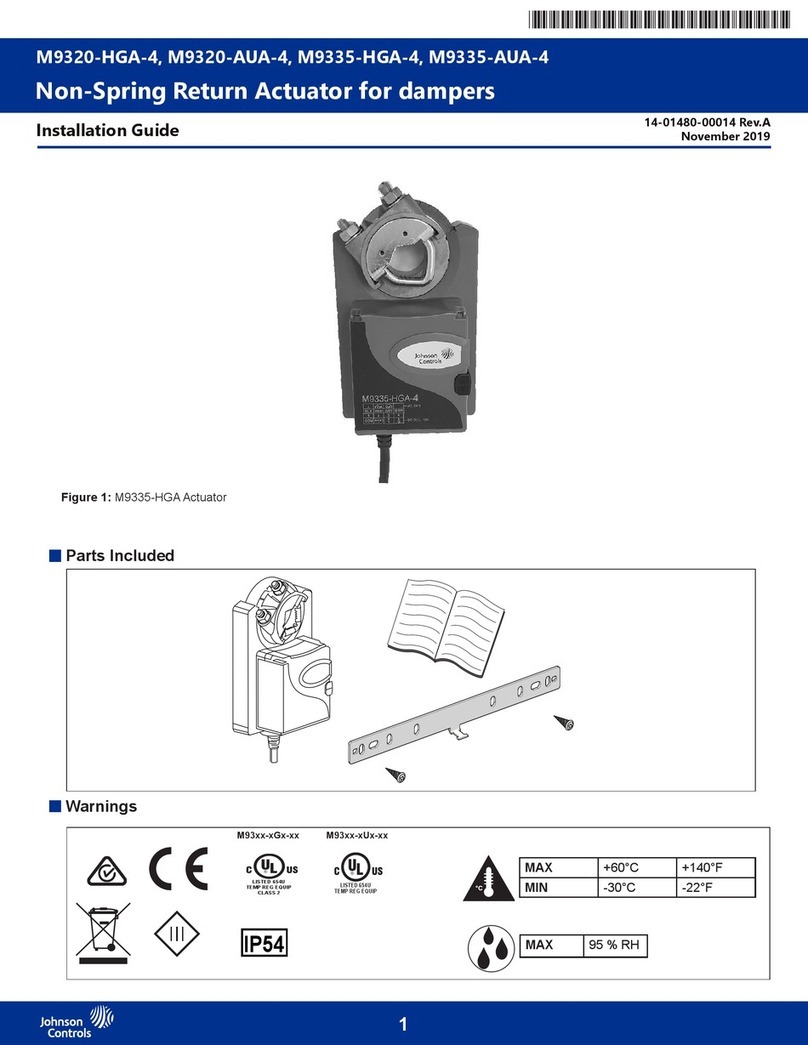 Johnson Controls M9320-AUA-4 User manual