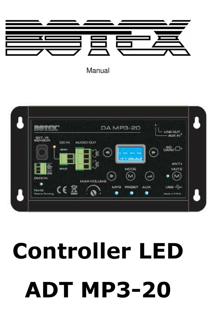 Botex Controller LED ADT MP3-20 manual