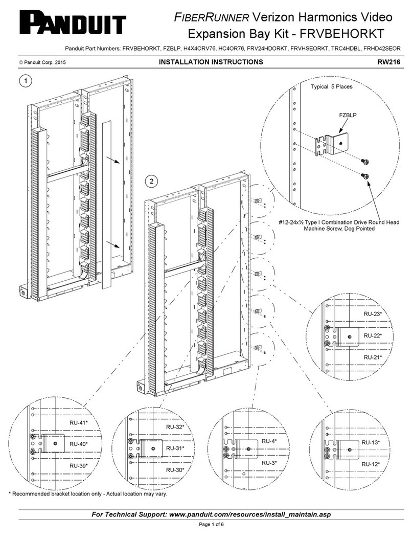 Panduit FIBERRUNNER FZBLP User manual Panduit FIBERRUNNER FZBLP User manual