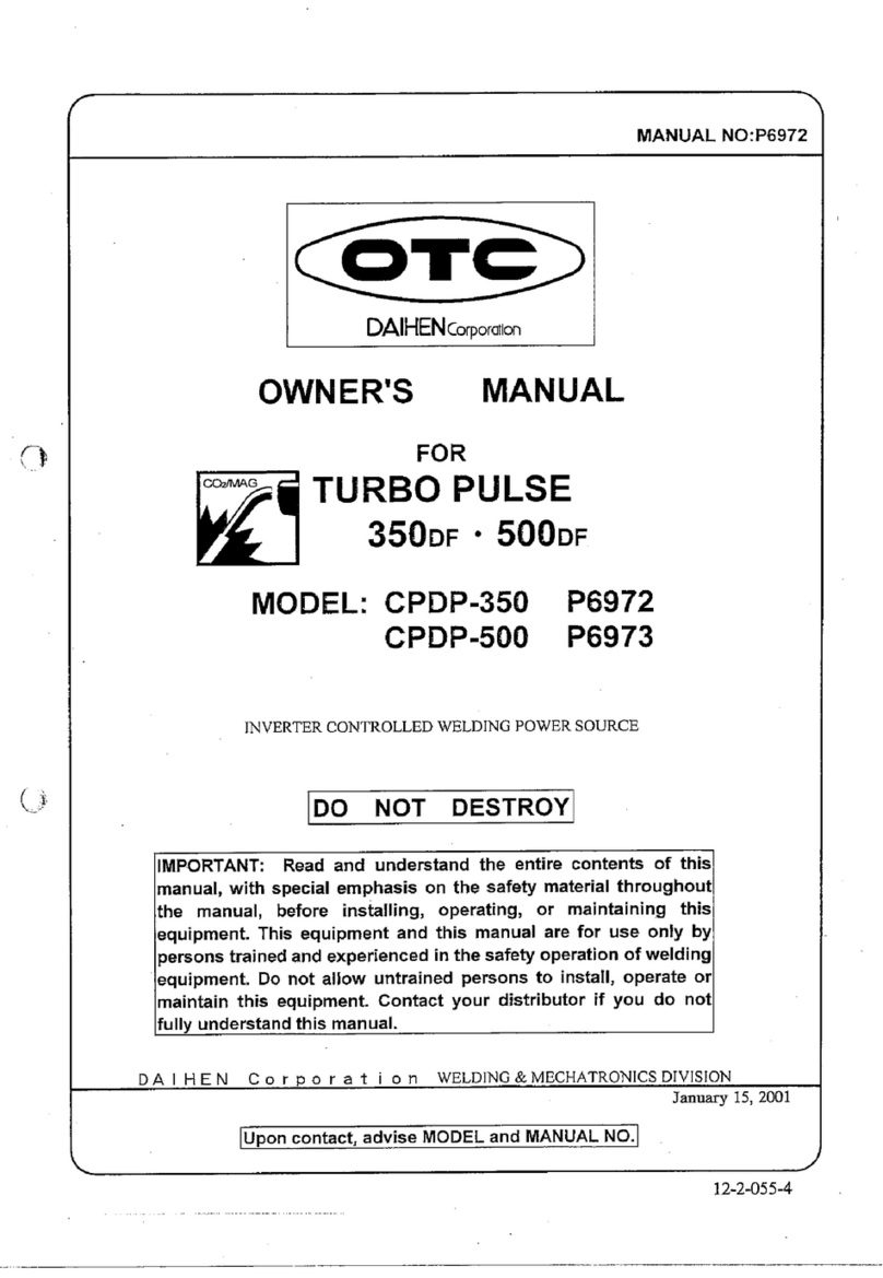 Daihen OTC TURBO PULSE CPDP-350 owner's manual