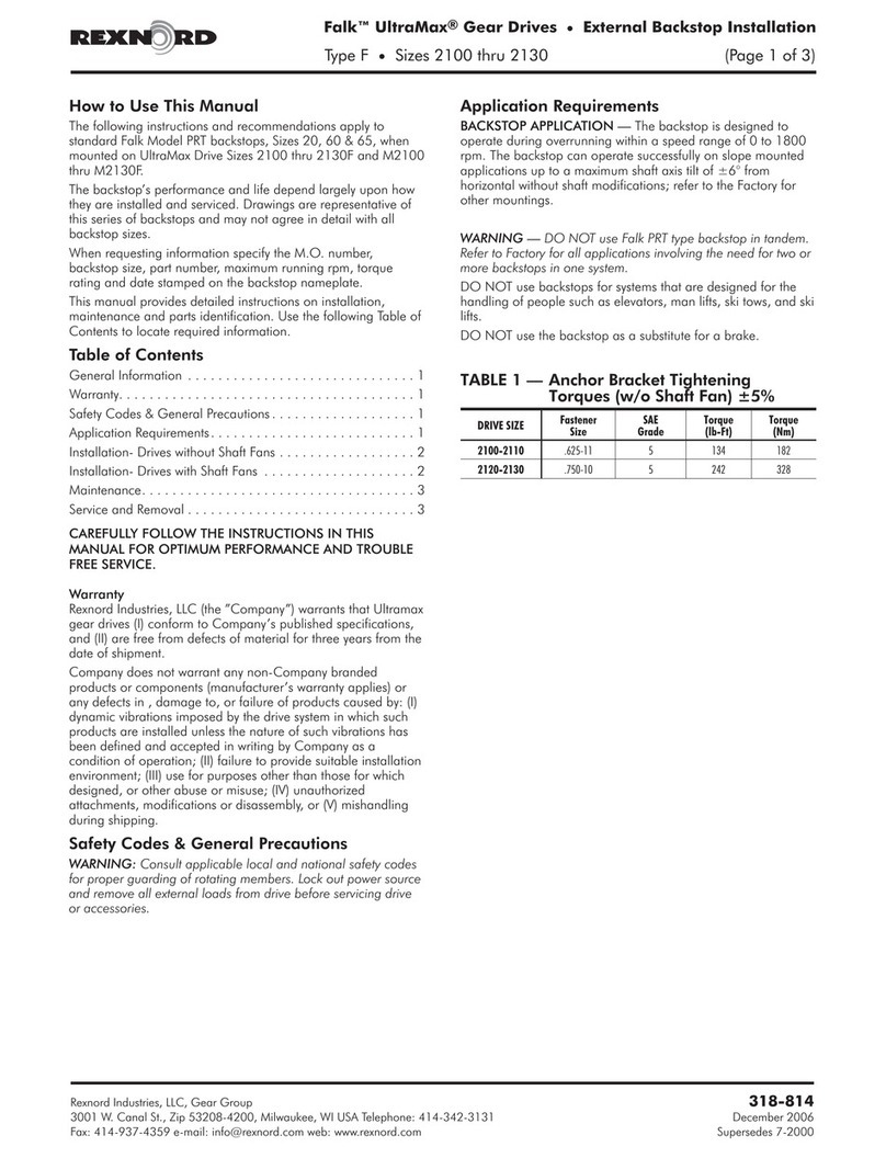 Rexnord Falk UltraMax Series User manual