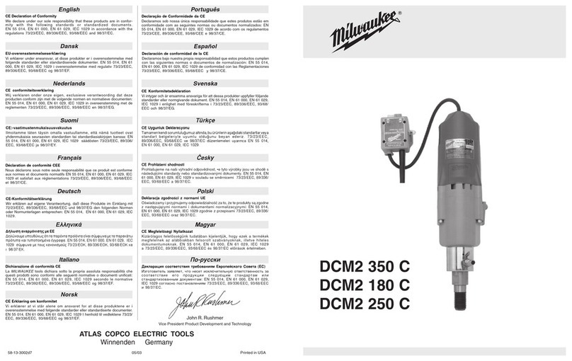 Milwaukee DCM2 350 C manual