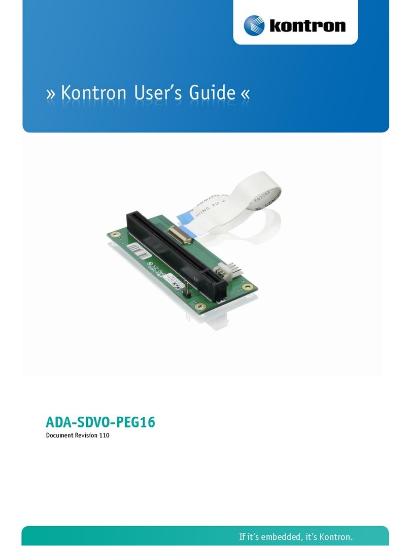 Kontron ADA-SDVO-PEG16 User manual